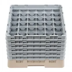 Cambro Gläserspülkorb beige mit 36 Fächern max Glashöhe 29,8cm. Dieser Gläserspülkorb bietet