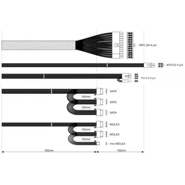 Akyga AK-B1-500 Netzteil 500W, 120mm leiser Lüfter grau