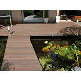 FIBERON Terrassendielen Terrassendiele WPC Xtreme R12 Acorn brown Massivprofil, BxL: je 12.7x366 cm, 20 mm Stärke braun 12.7 cm x 366 cm