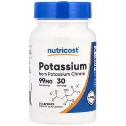 Nutricost Potassium Citrate 99 mg (30 Kapseln)