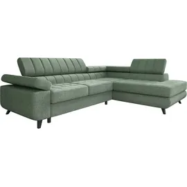 Mirjan24 Eckcouch Abriamo 10 L-Form 2-Sitzer Grün
