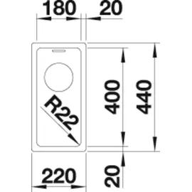 Blanco Andano 180-U Edelstahl Seidenglanz + Handbetätigung + InFino
