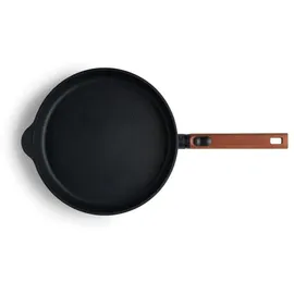 WOLL "ECO Logic QXR" Flach- /Bratpfanne, Ø 28 cm, mit abnehmbarem Holzstiel (-FREE) - Induktionsgeeignet