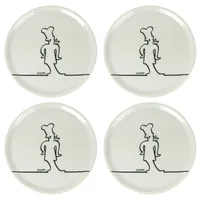 Saturnia Pizzateller Ø31cm aus Porzellan mit lustigem Koch-Motiv, 2er 4er oder 6er Set