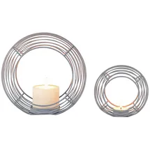 Marrakesch Orient & Mediterran Interior 2er Set Skandinavische Deko Teelichthalter Kerzenhalter Looba Grau