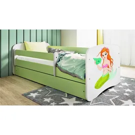 raumhirsch furniture Kinderbett Meerjungfrau 80 x 180 cm Holzwerkstoff grün