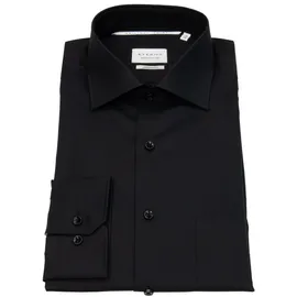 Eterna Langarmhemd Modern Fit Schwarz 45