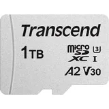 Transcend 300S R100/W85 microSDXC 1TB Kit, UHS-I U3, A2, Class 10 (TS1TUSD300S-A)