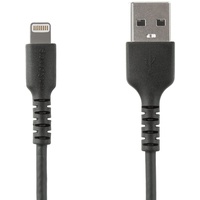 Startech StarTech.com 1m USB-A auf Lightning-Kabel - Hochbelastbare, robuste Aramidfaser - - Apple MFi-zertifiziert iPad/iPhone 12 - Schwarz (RUSBLTMM1MB)