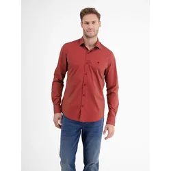 Modisches Hemd mit geometrischem Muster und Haifischkragen - Urban Red - M