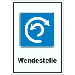 HB-Druck Wendestelle Umdrehen erlaubt Symbol und Text Aufkleber A0 (841x1189mm)