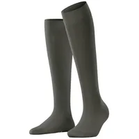 Falke Damen Kniestrümpfe Cotton Touch KH Baumwolle lang einfarbig 1 Paar, Grün (Military 7826) neu - umweltfreundlich, 35-38