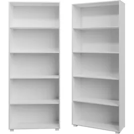 CASARIA Bücherregal 60 x 190 x 28 cm Weiß