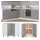 vidaXL Eckunterschrank Lyon 75,5 x 75,5 x 81,5 cm Grau