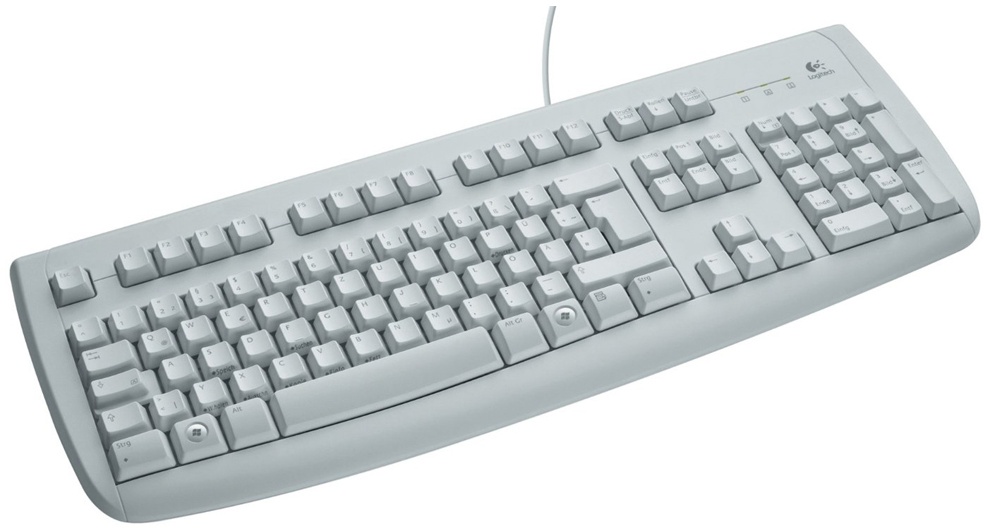 Logitech K120, kabelgebundene USB-Tastatur mit Spritzwasserschutz und nahezu geräuschlosem Anschlag