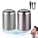 Mini Portable Electric Shaver, 2025 Neu Rasierer Herren Elektrisch, USB Mini Rasierer mit 3D Nass- und Trockenrasierer Mini Shave für Den Ganzen Körper Reiserasierer für Männer Vermissen (Beige)