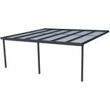 Gutta Terrassendach Premium, 611 x 506 cm anthrazit/polycarbonat klar