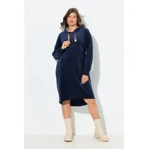 laurasøn Midikleid Kapuzenkleid Blau/Schwarz XXL