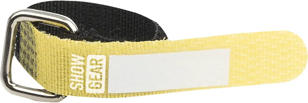 Showgear Hook and Loop Fastener 120 x 10 mm - Gelb - 10er Set