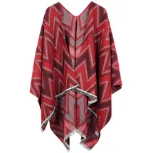 COLLEZIONE ALESSANDRO Poncho im Zick-Zack Design