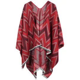COLLEZIONE ALESSANDRO Poncho im Zick-Zack Design
