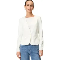 Zero Piqué-Blazer mit Knopfverschluss und Paspeltaschen, Ecru, 42