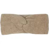 Zwillingsherz Strickmütze Zwillingsherz Kaschmir Stirnband Knoten beige