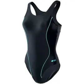 AQUAWAVE Abra Badeanzug - Black / Aqua Splash - M