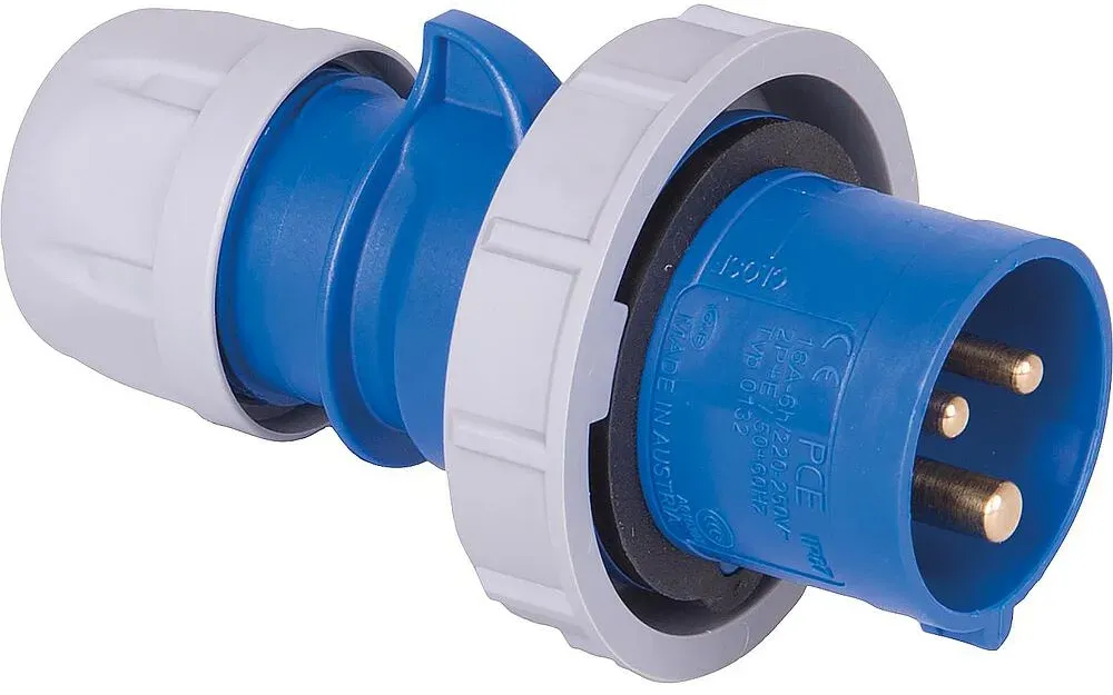 CEE-Stecker Shark IP67 230V, 16A Schraubanschluss PCE