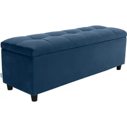 Bettbank "Abgesteppt" Sitzbänke Gr. B/H/T: 120 cm x 42,5 cm x 40 cm, Microfaser, blau Bettbänke