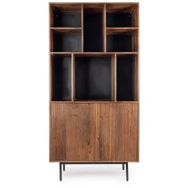 BIZZOTTO Schrank Tadita aus Mangoholz, modernes Design, 2 Türen, braun, 85 cm, Push-to-Open-System