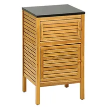 Dehner Outdoor-Küche Schrank, Southampton, ca. B50/H90/T50 cm, Schwarz, Hellbraun