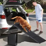 FASNATI Faltbare Hunderampe Für Auto, Hunde Autorampe Unterstützt Bis Zu 70 Kg,