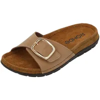 ROHDE Damen Pantolette Leder Klettverschluss Memoryfußbett Rodigo-D 5875, Größe:39 EU,