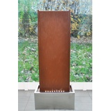 Köhko Gartenbrunnen Wasserwand ca. 97 CM Kombination aus Corten- und Edelstahl mit LED