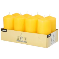 PAPSTAR Stumpenkerzen 10 cm goldgelb