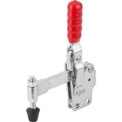 SCHNELLSPANNER VERTIKAL VERTIKAL, FUß SENKRECHT F2=2400, VOLLER HALTEARM M08X63, STAHL VERZINKT, KOMP:KUNSTSTOFF