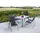 Merxx Amalfi Set 7-tlg. Tisch 200 x 90 cm inkl. Stapelsessel schwarz