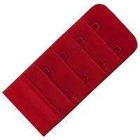 Miss Perfect BH-Verlängerung W2G50500-38, mit 1, 2, 3 oder 4 Haken und softer Plüschrückseite rot 2 Haken 3,8 cm Breite