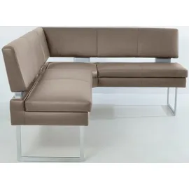 K+W Komfort & Wohnen Eckbank K+W KOMFORT & WOHNEN, beige (sand 38), B:199cm H:89cm T:158cm, Sitzbänke, Eckbank, langer Schenkel links oder rechts, mit dekorativen Distanzhalter