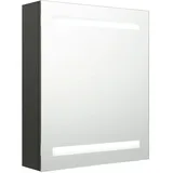 vidaXL LED-Bad-Spiegelschrank Anthrazit 50x14x60 cm