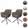 MCW Esszimmerstuhl K33 2er-Set Kunstleder Braun-dunkelbraun