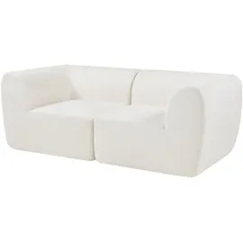 [en.casa] Couch Bouclé 2-Sitzer Cremeweiß