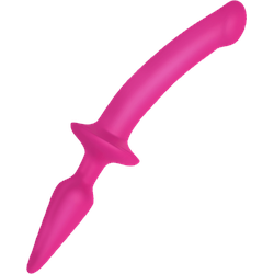 2-in-1 Dildo & Buttplug - Größe S, 25 cm, pink