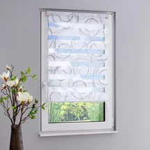 GARESA Doppelrollo Swing 60 x 150 cm grau/weiß