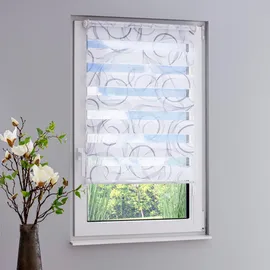 GARESA Doppelrollo Swing 60 x 150 cm grau/weiß