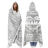 AJIYUEOU Muttertagsgeschenke für Mama, Geburtstagsgeschenk Decke mit ärmeln für Mama, Beste Mutter Geschenk von Tochter Sohn,Geschenke Mutter zum Ostern Muttertag Geburtstag Weihnachten