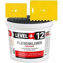 LEVEL PLUS Fertig Fliesenkleber 10 kg Weiß + 2 St. Zahnspachtel
