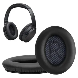 kwmobile 2x Ohr Polster für Bose Quietcomfort 35 35II 25 15 / QC35 QC35II QC25 QC15 Ohrpolster - Ersatz Ohrpolster - Kopfhörer Ersatzteile - Kopf... - Schwarz