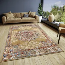 HANSE HOME Maderno gold, B:160cm H:8mm L:235cm, Jute, Polyester, Polypropylen (PP), Teppiche, Teppich, Läufer, Orientalisch, Kurzflor, Wohnzimmer, Schlafzimmer, Esszimmer,